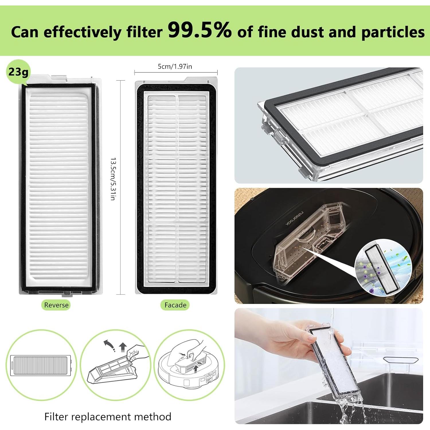 Kit de Accesorios Yivy para Aspiradora Roborock Qrevo Pro/MaxV