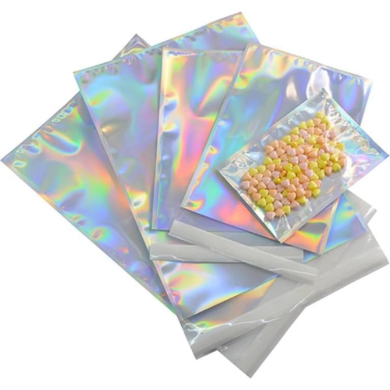 100 Bolsas de Polietileno Holográficas Autoadhesivas 11.5x16.5cm NATX