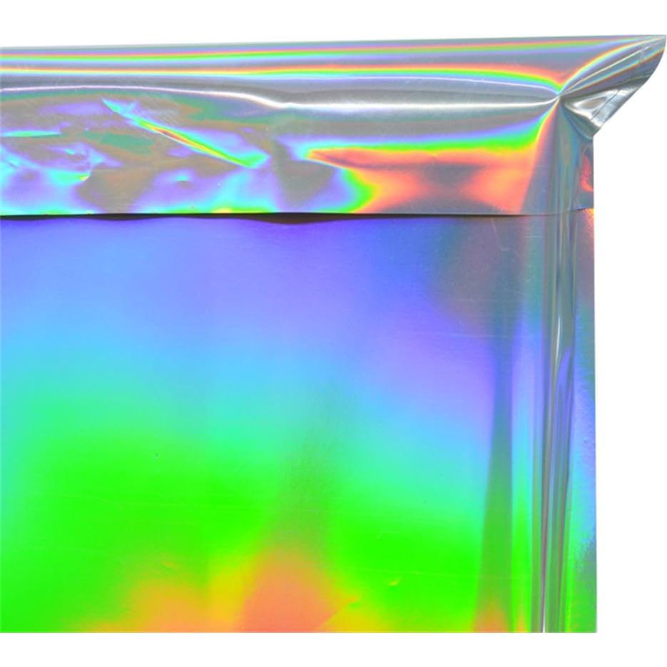 100 Bolsas de Polietileno Holográficas Autoadhesivas 11.5x16.5cm NATX