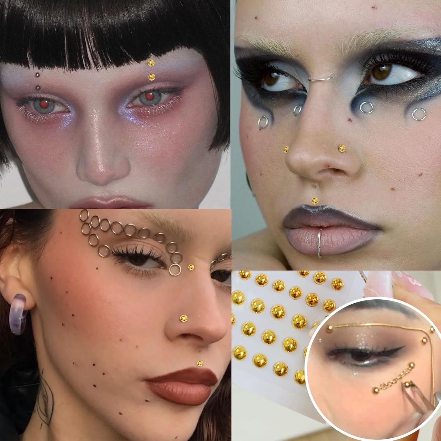 Gemas Faciales Falsas NOOEPC - 660 Piezas Autoadhesivas