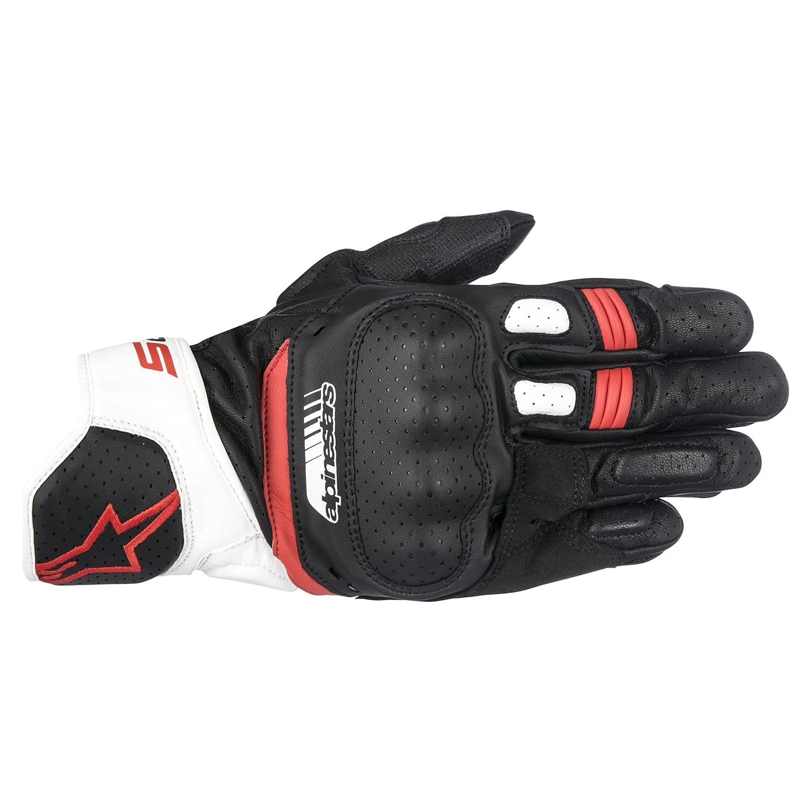 Guantes de Motocicleta Alpinestars SP-5 M Negro/Blanco/Rojo