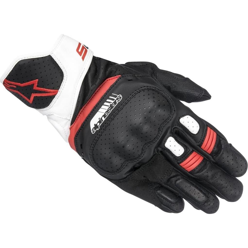 Guantes de Motocicleta Alpinestars SP-5 M Negro/Blanco/Rojo