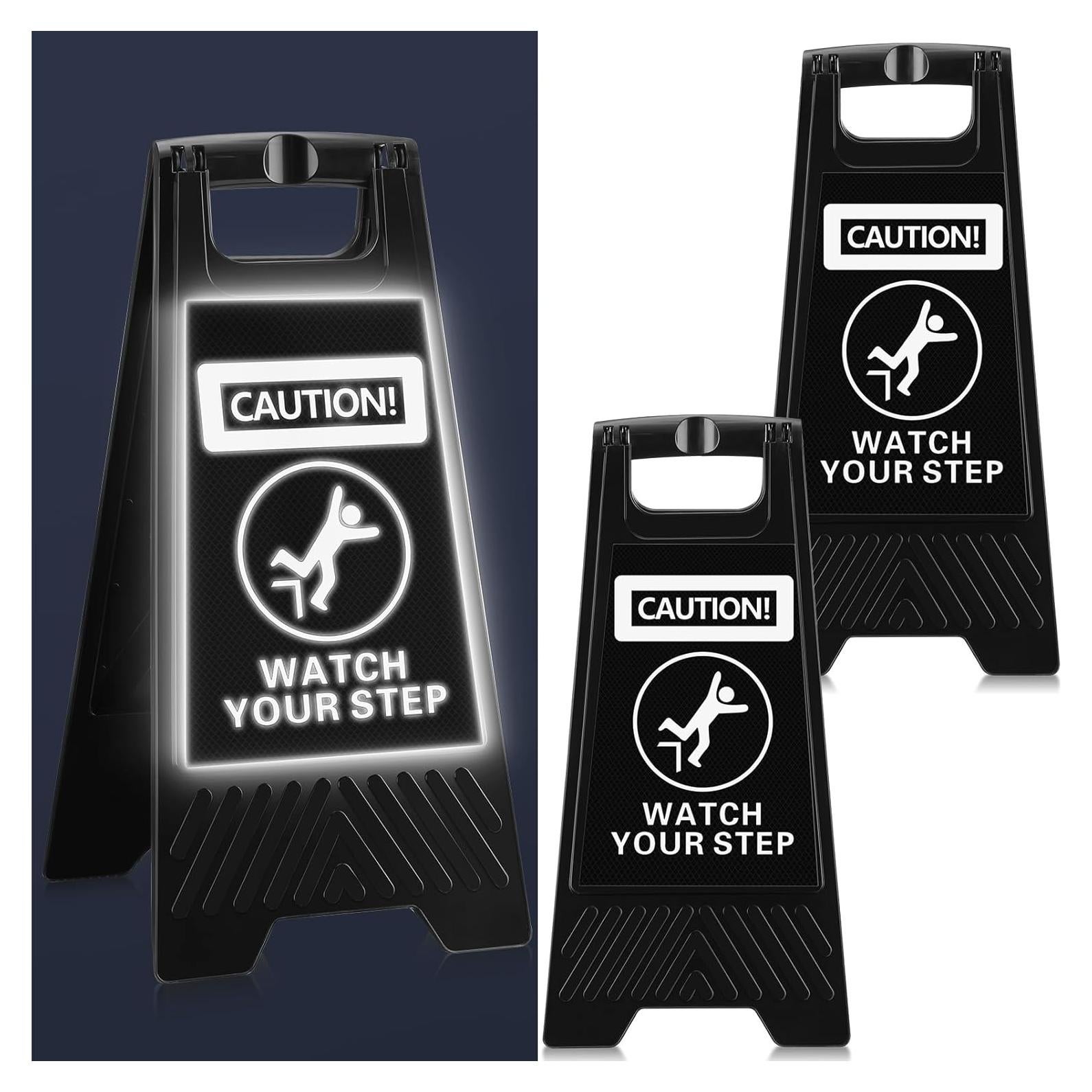 Señales Reflectantes Fuutreo 2 Piezas Cuidado Mire Su Paso 61x30 cm