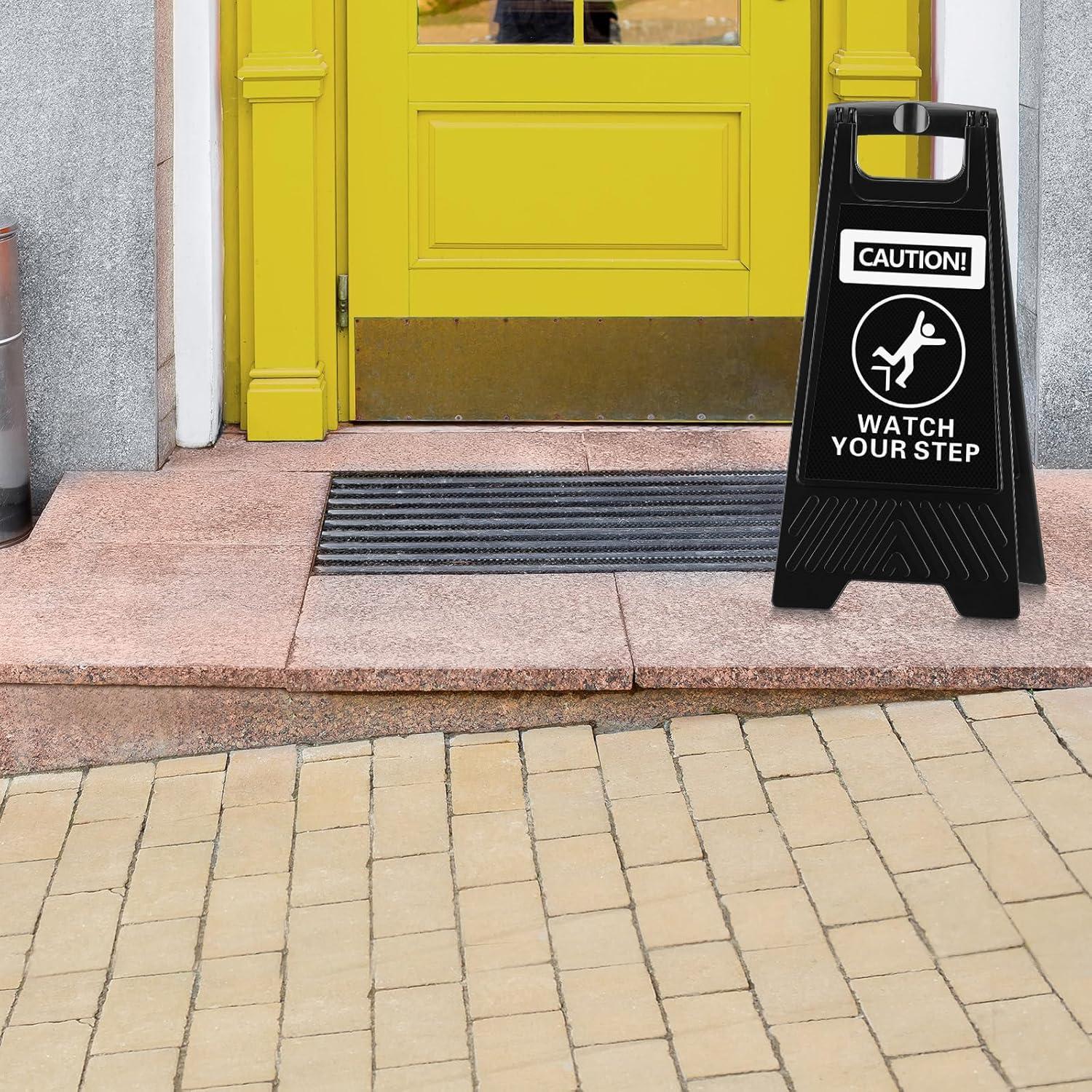 Señales Reflectantes Fuutreo 2 Piezas Cuidado Mire Su Paso 61x30 cm