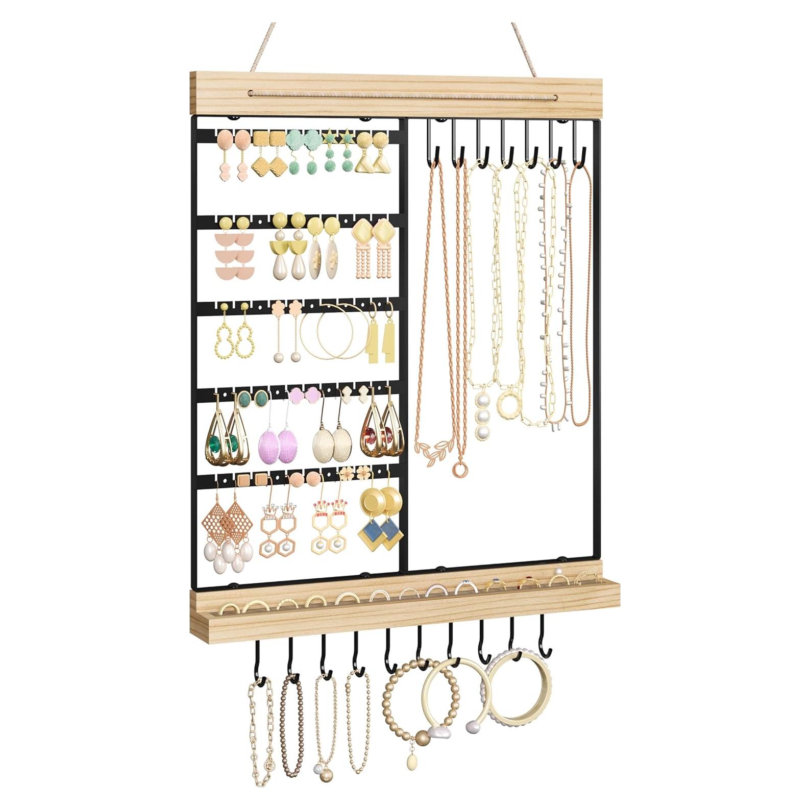 Organizador de Joyería Colgante Feyejade Negro 5 Niveles