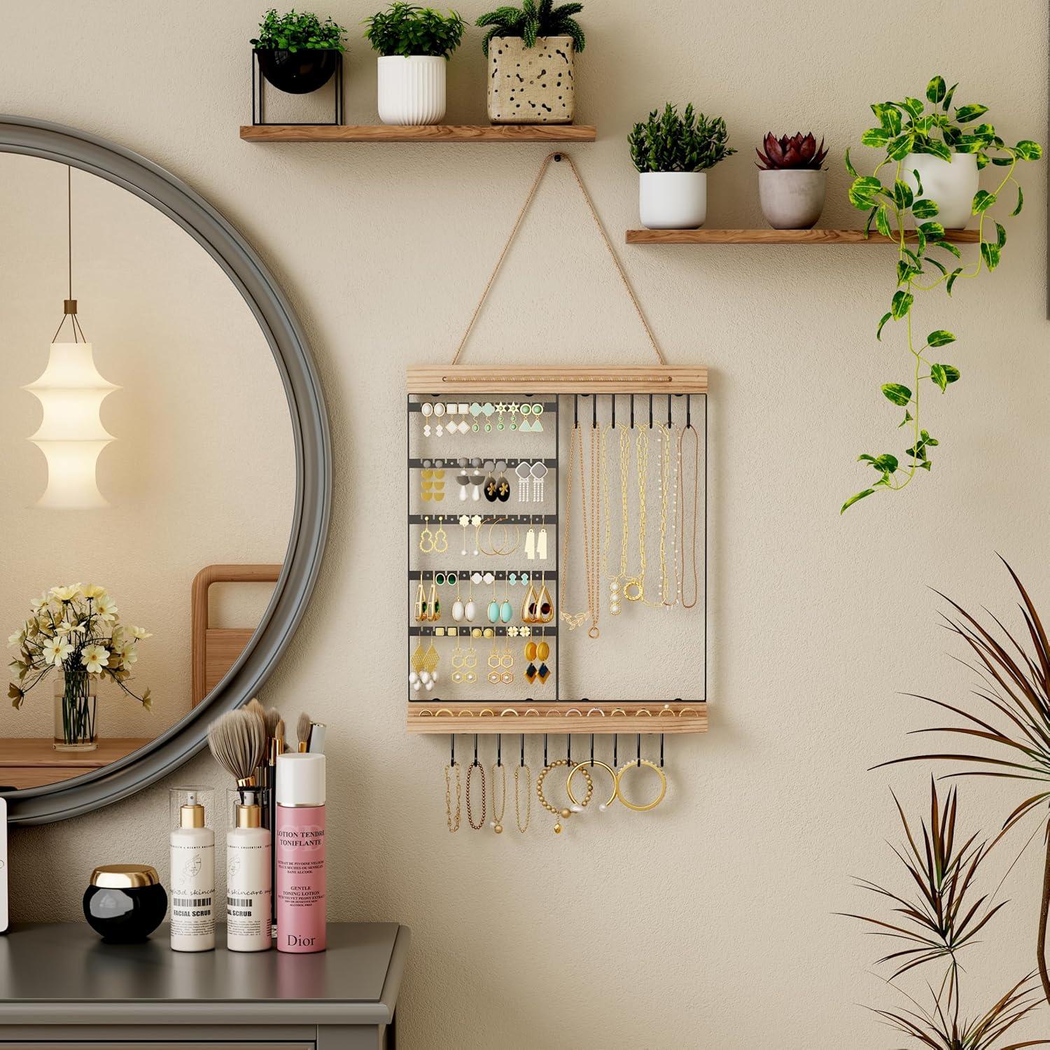 Organizador de Joyería Colgante Feyejade Negro 5 Niveles