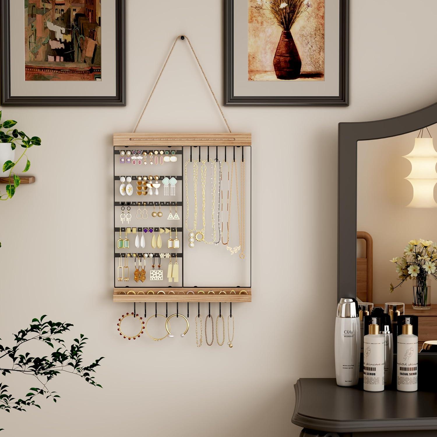 Organizador de Joyería Colgante Feyejade Negro 5 Niveles