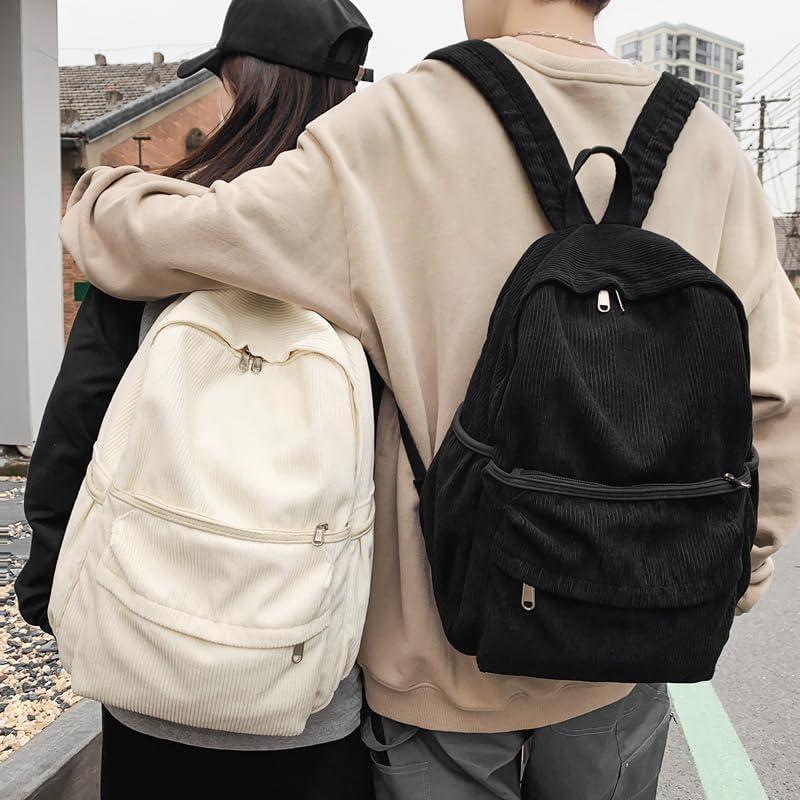 Mochila Escolar Lamprod Negra de Pana 42x31x13 cm 25L