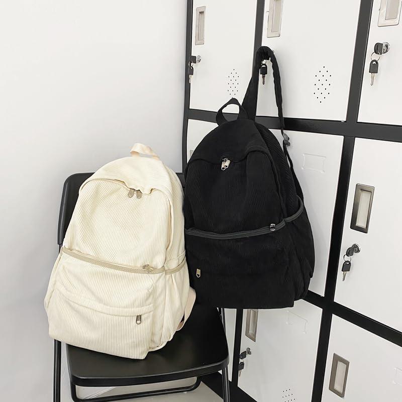 Mochila Escolar Lamprod Negra de Pana 42x31x13 cm 25L