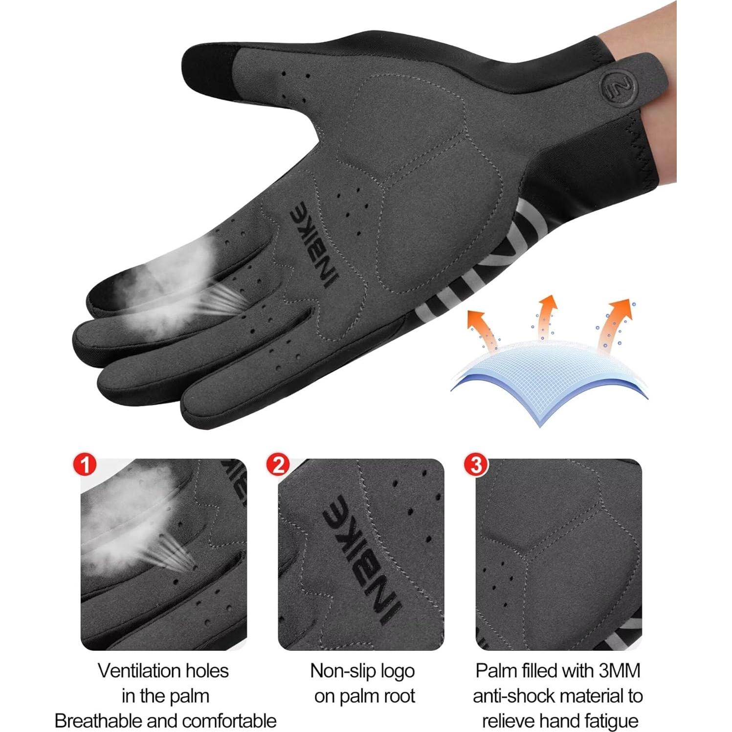 Guantes de Ciclismo INBIKE Transpirables Unisex con Almohadilla