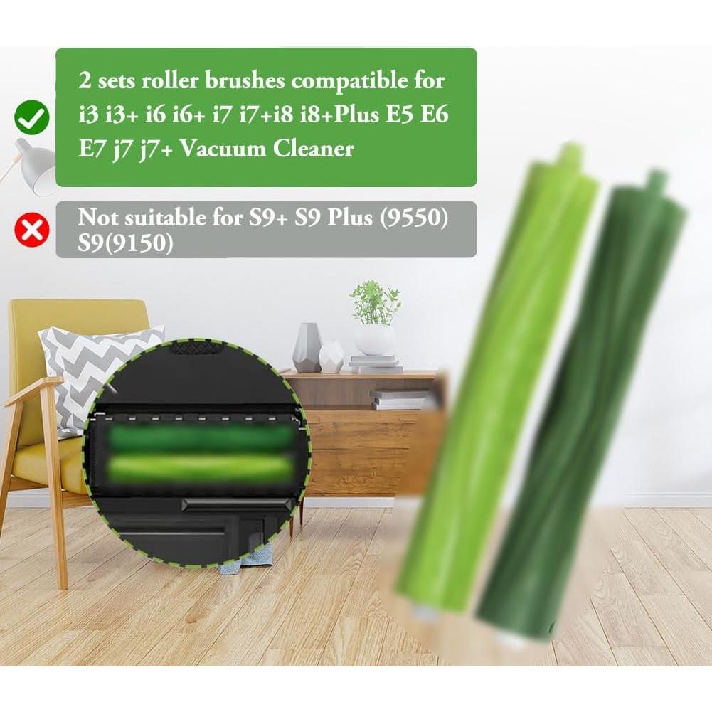 2 Juegos de Cepillos de Repuesto HUIAWAY para Aspiradoras i3 i4 i6 i7 i8