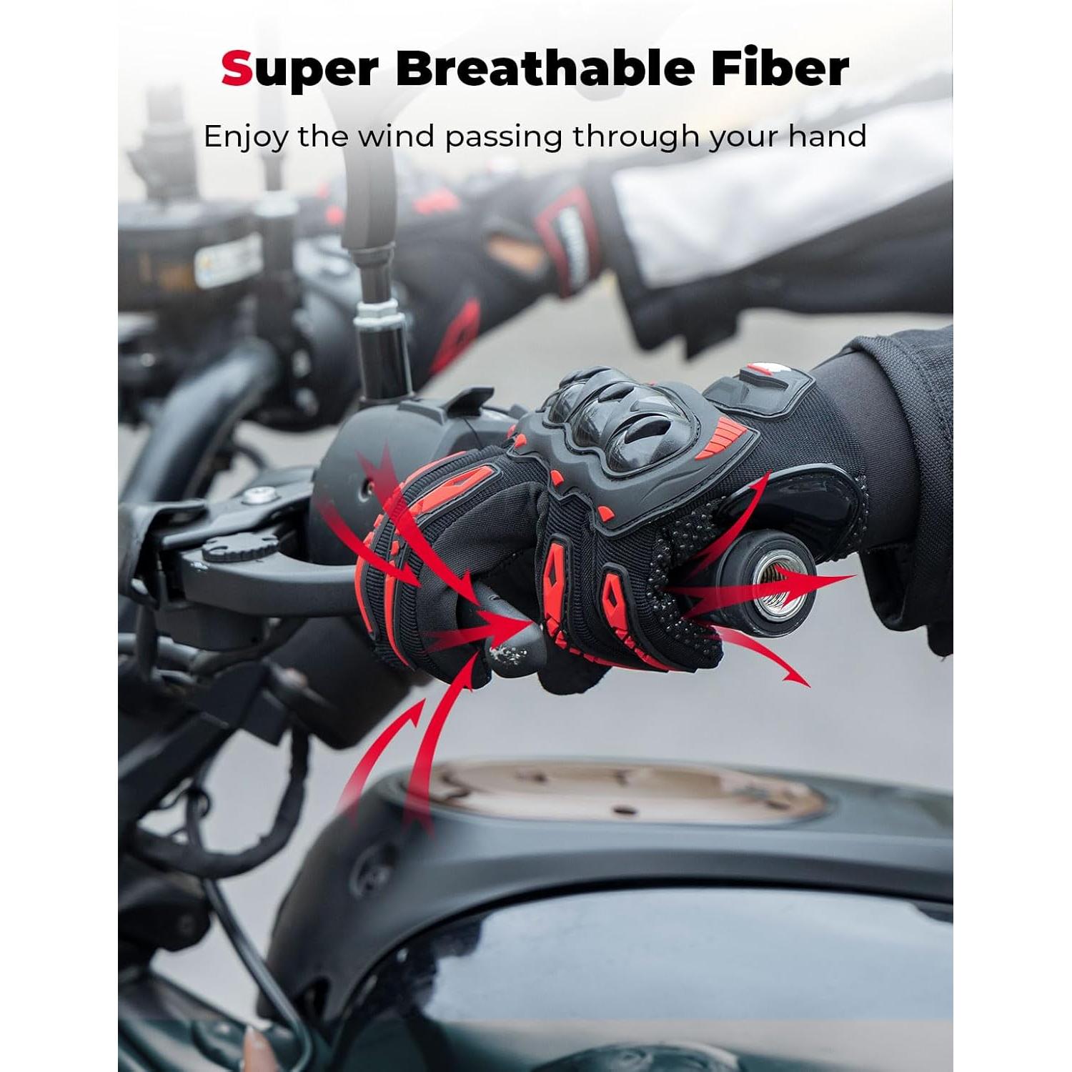 Guantes de Motocicleta KEMIMOTO Táctiles Antideslizantes