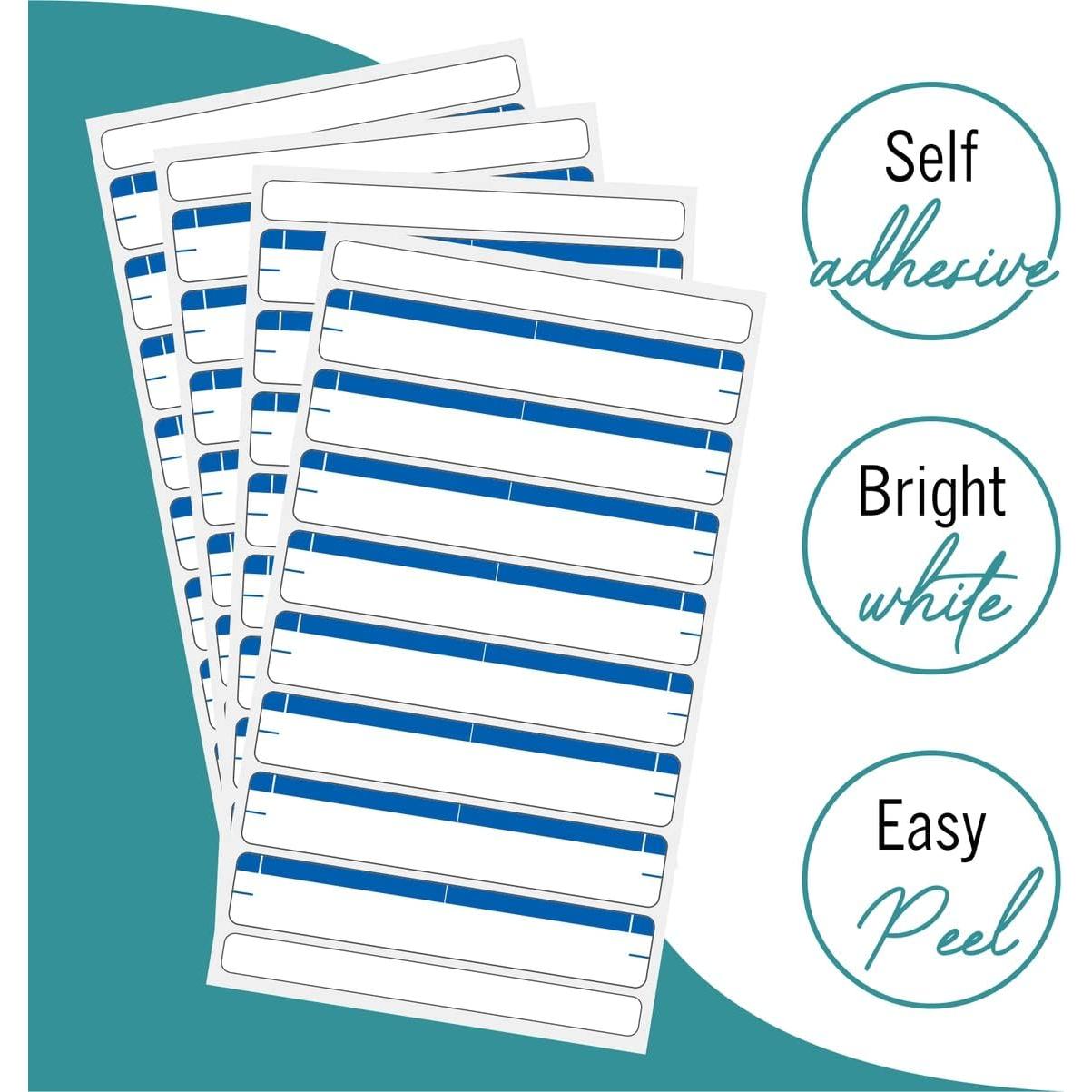 Etiquetas para Carpetas EXTRIC 252 Piezas Azul Autoadhesivas