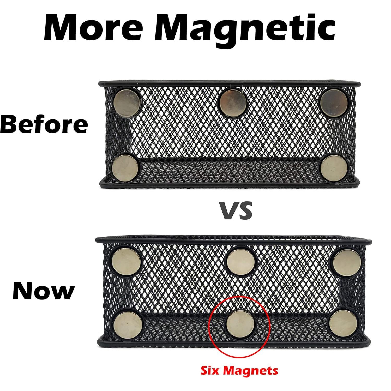 Juego de 3 Cestas Magnéticas EASEPRES - Organizador de Malla Negra