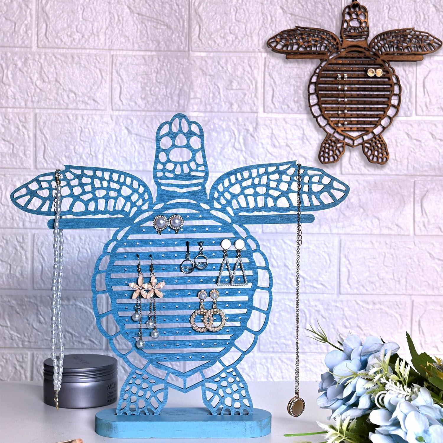 Soporte Organizador de Pendientes Tnstbiee Tortuga Azul 30.5x27.9cm