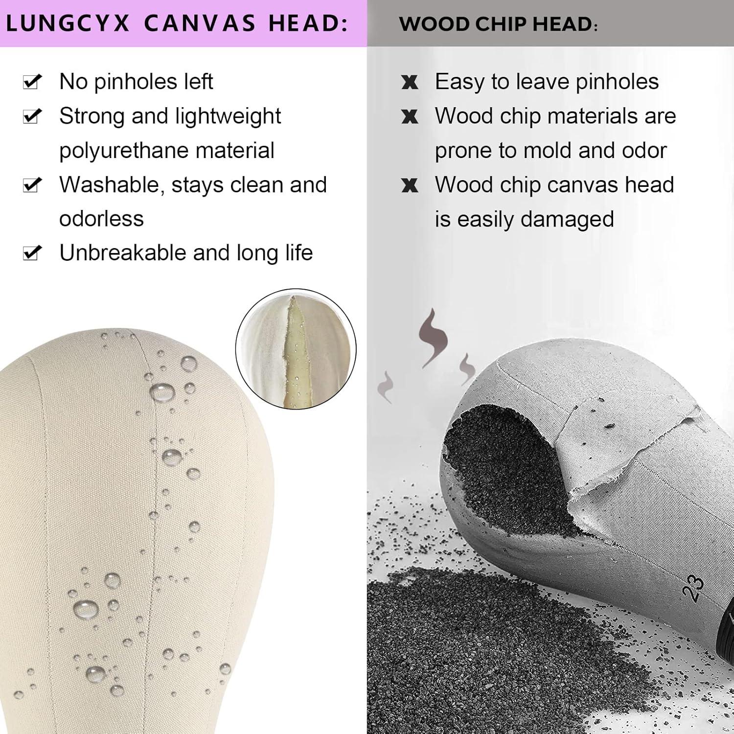 Soporte para Cabeza de Peluca LUNGCYX 22 Pulgadas con Trípode