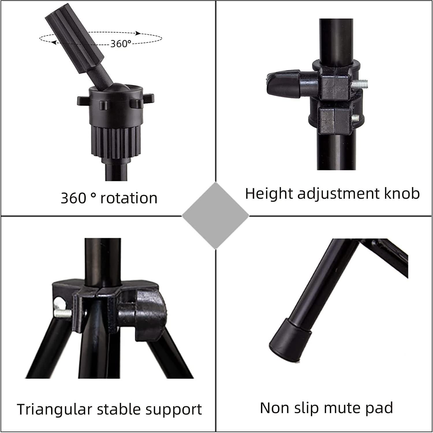 Soporte para Cabeza de Peluca LUNGCYX 22 Pulgadas con Trípode