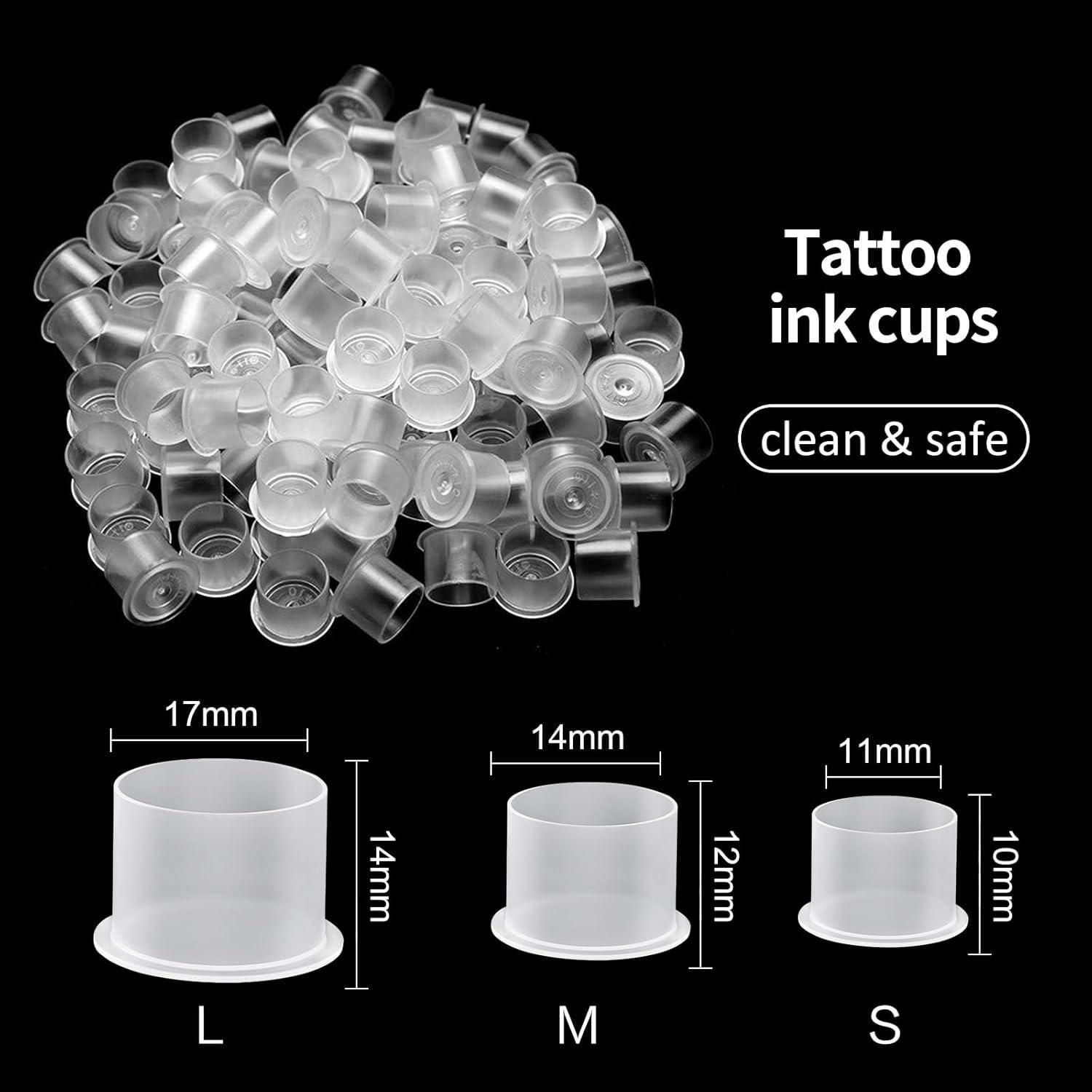 Tazas de Tinta para Tatuajes Autdor 1000 Pcs 14mm Desechables