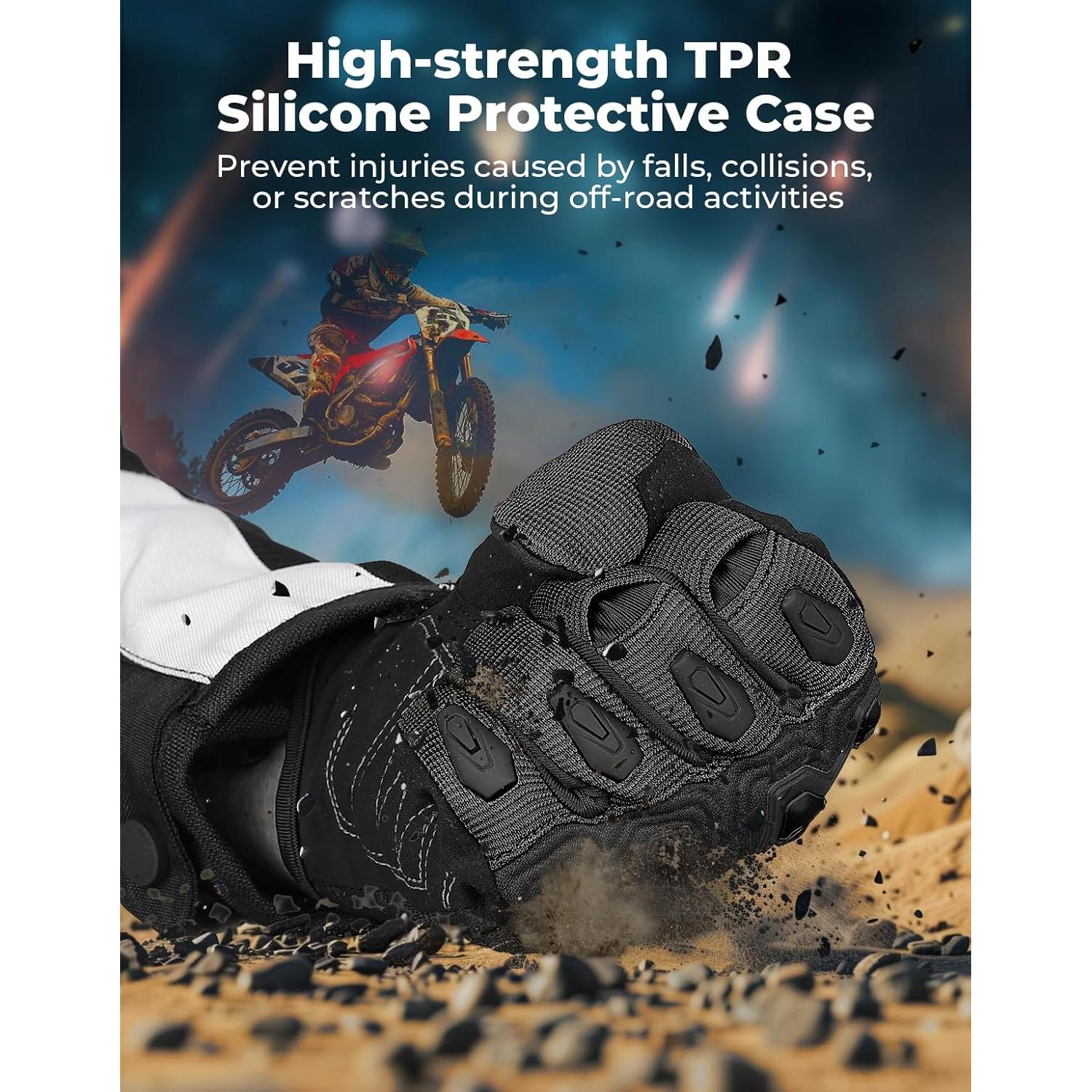 Guantes de Moto KEMIMOTO Negros M con Pantalla Táctil