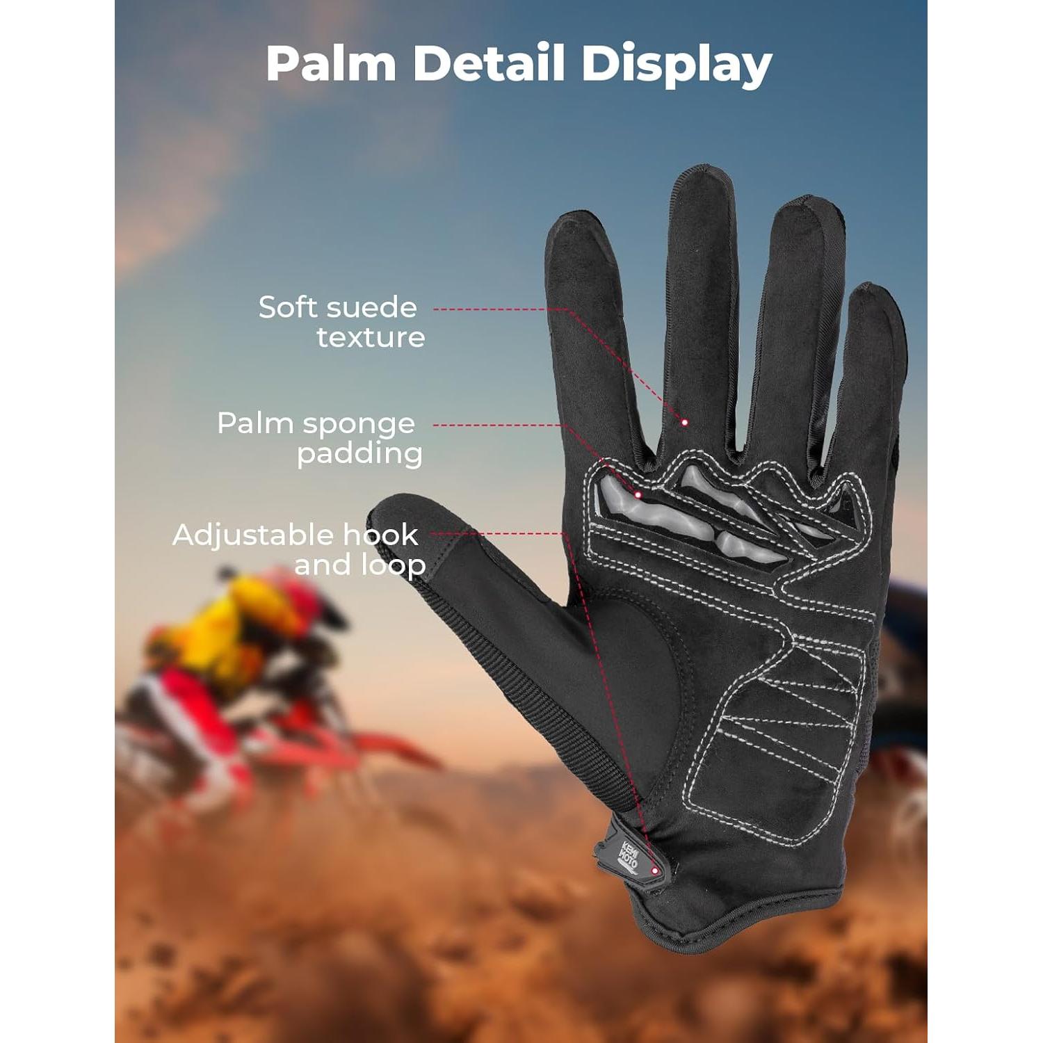 Guantes de Moto KEMIMOTO Negros M con Pantalla Táctil