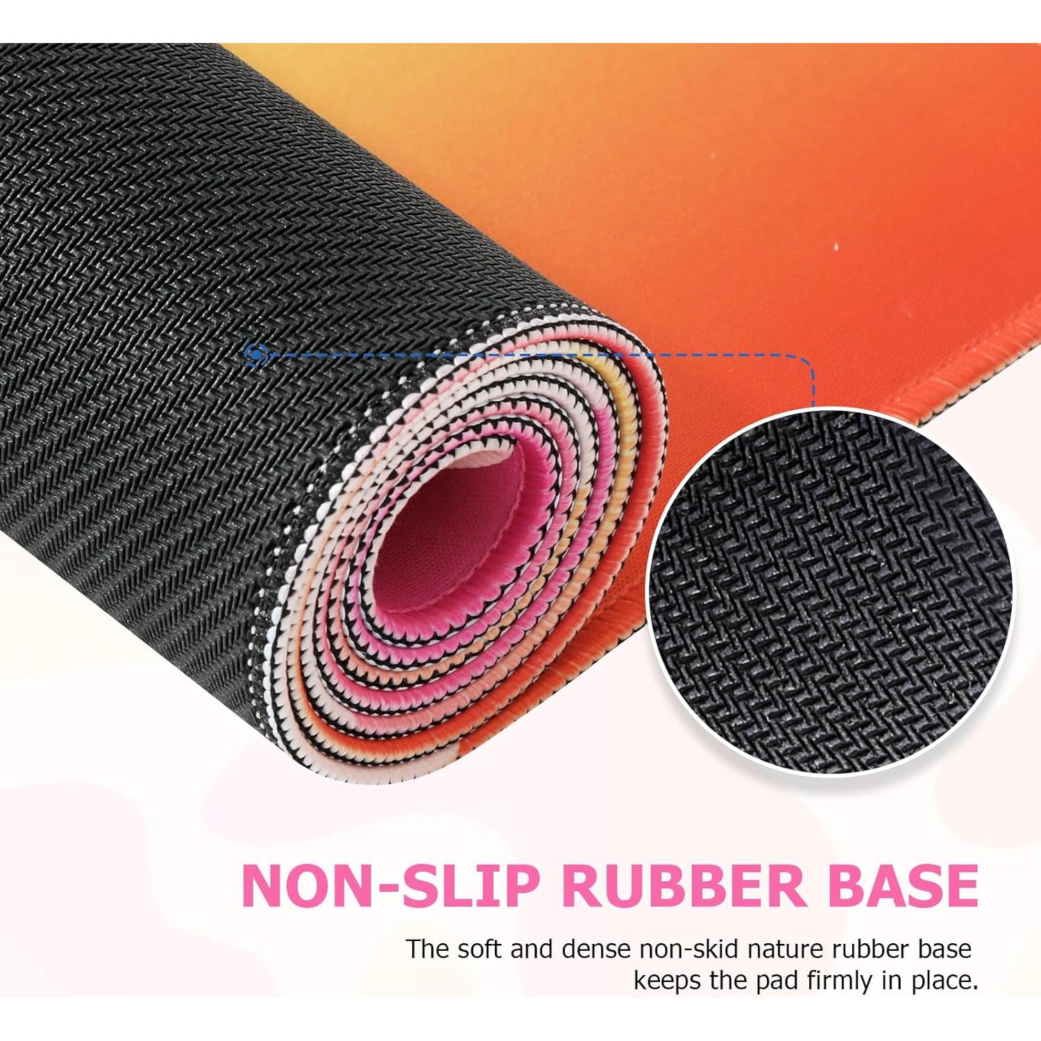 Alfombrilla de Escritorio HAOCOO XXL Antideslizante 90x40cm Boho