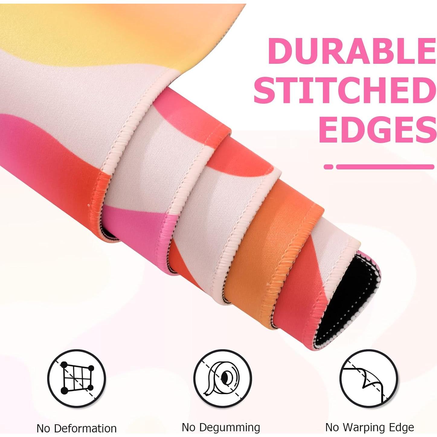 Alfombrilla de Escritorio HAOCOO XXL Antideslizante 90x40cm Boho