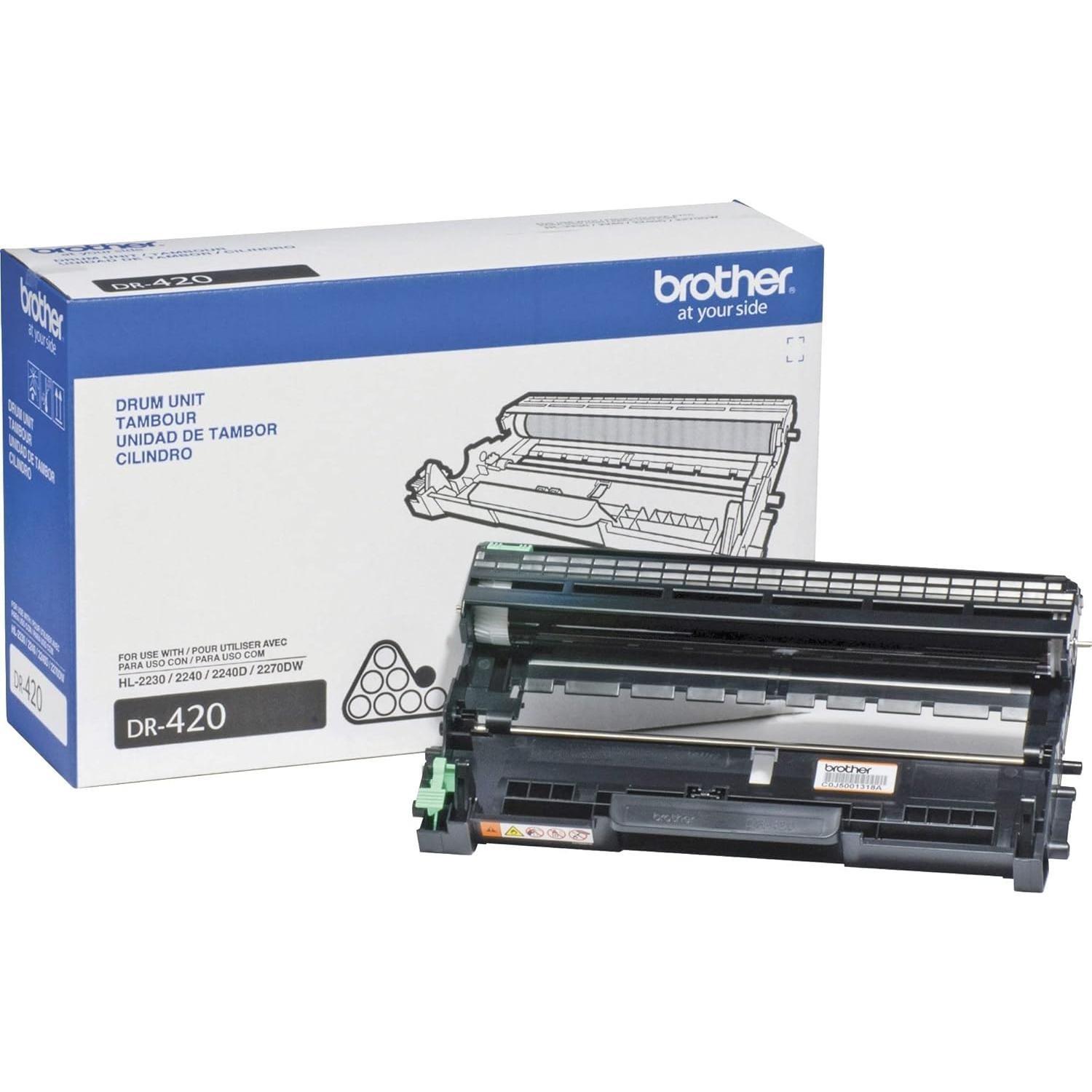 Unidad de Tambor Original Brother DR420, Rinde 12,000 Páginas, Negro