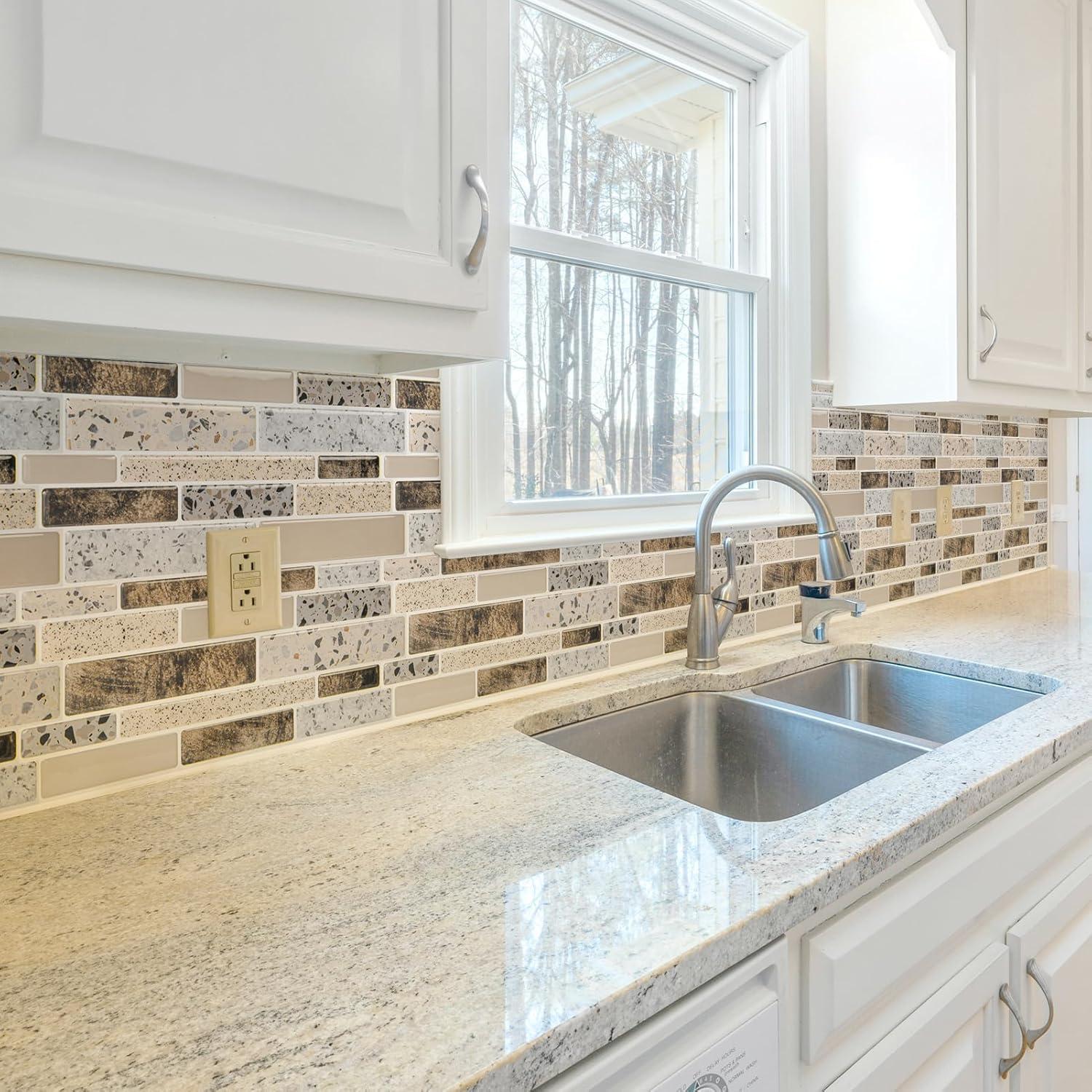 Azulejos Adhesivos Art3dwallpanels 10 Hojas 30.48x30.48cm Marrón