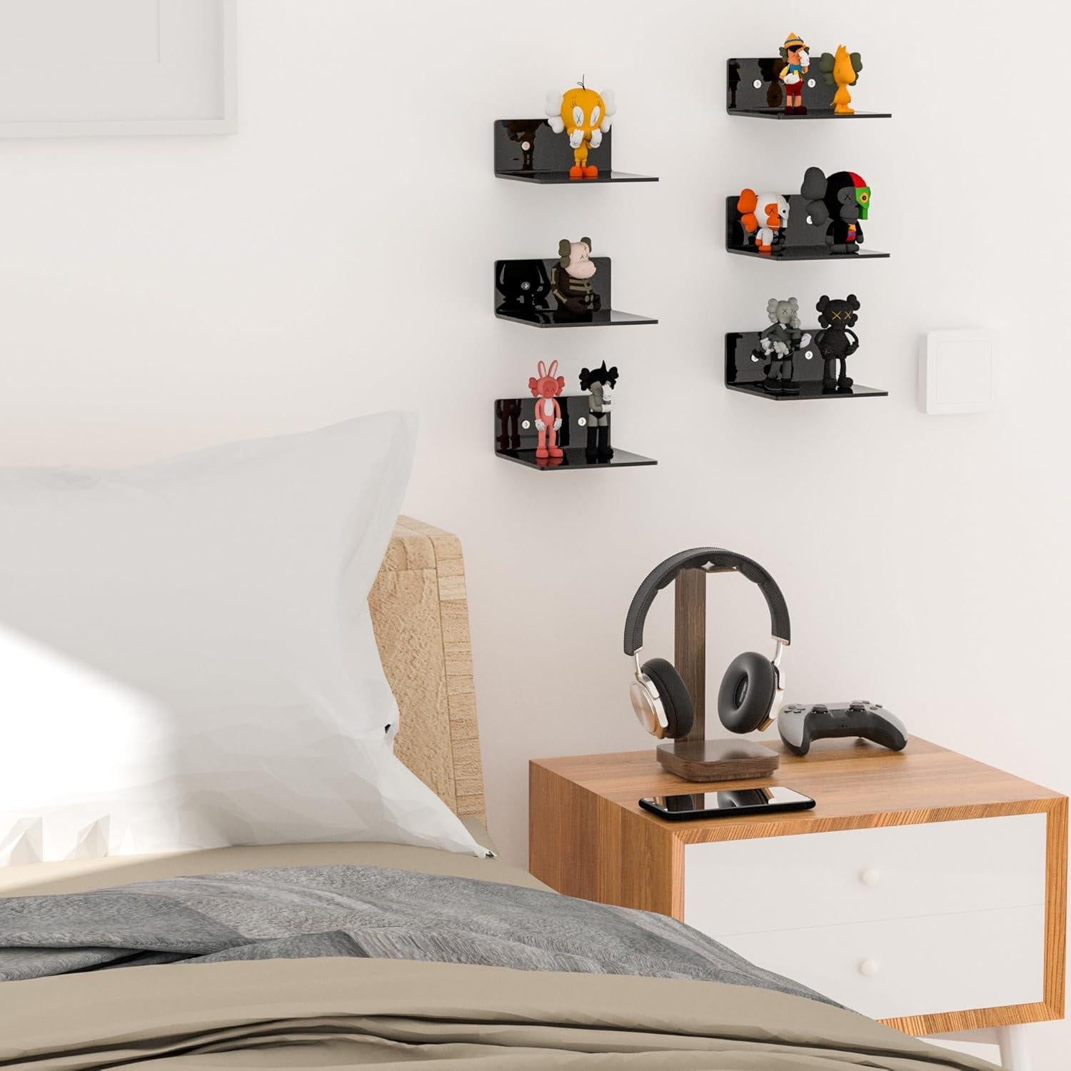 Estantes de Pared Acrílico Hexsonhoma 15 cm Paquete de 4