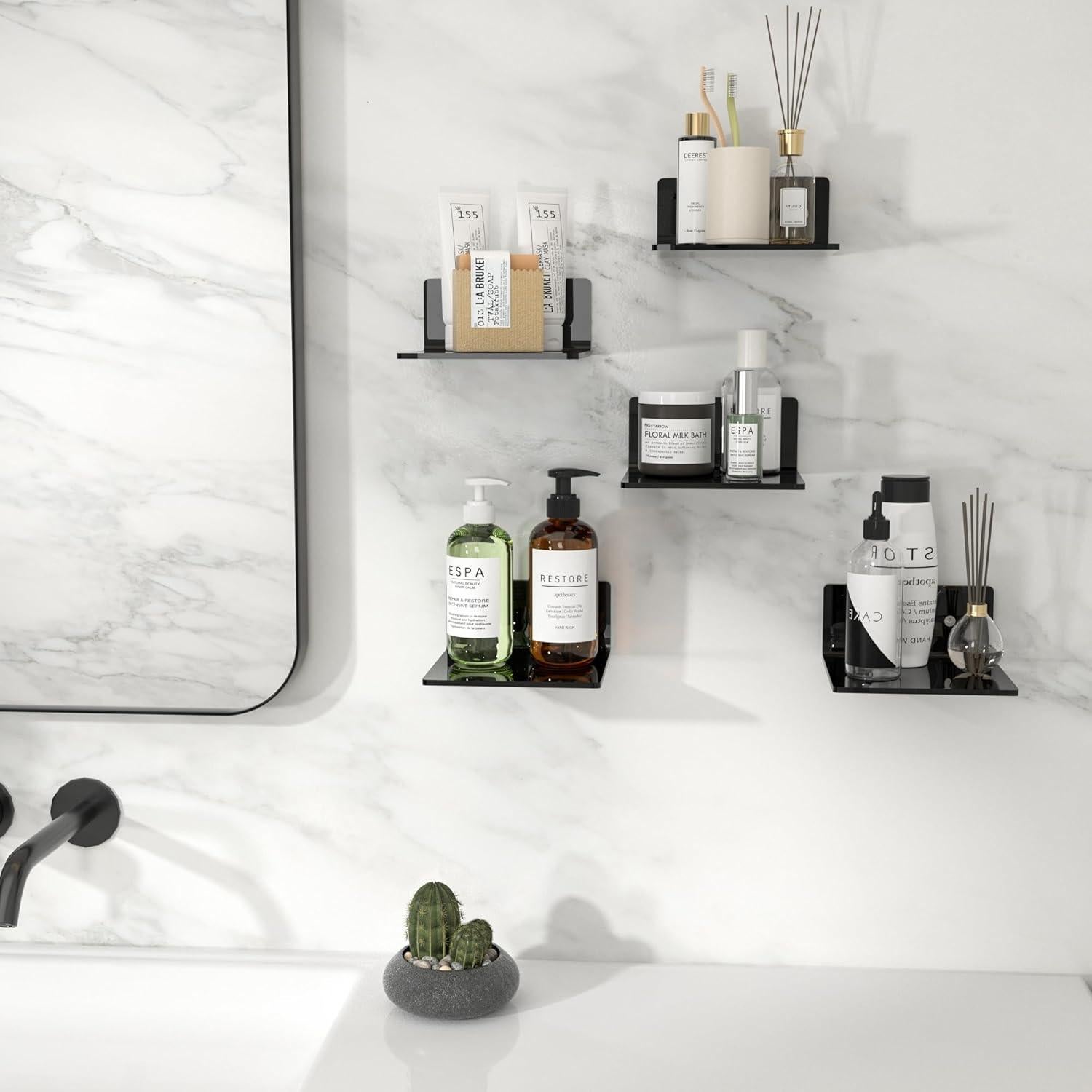 Estantes de Pared Acrílico Hexsonhoma 15 cm Paquete de 4