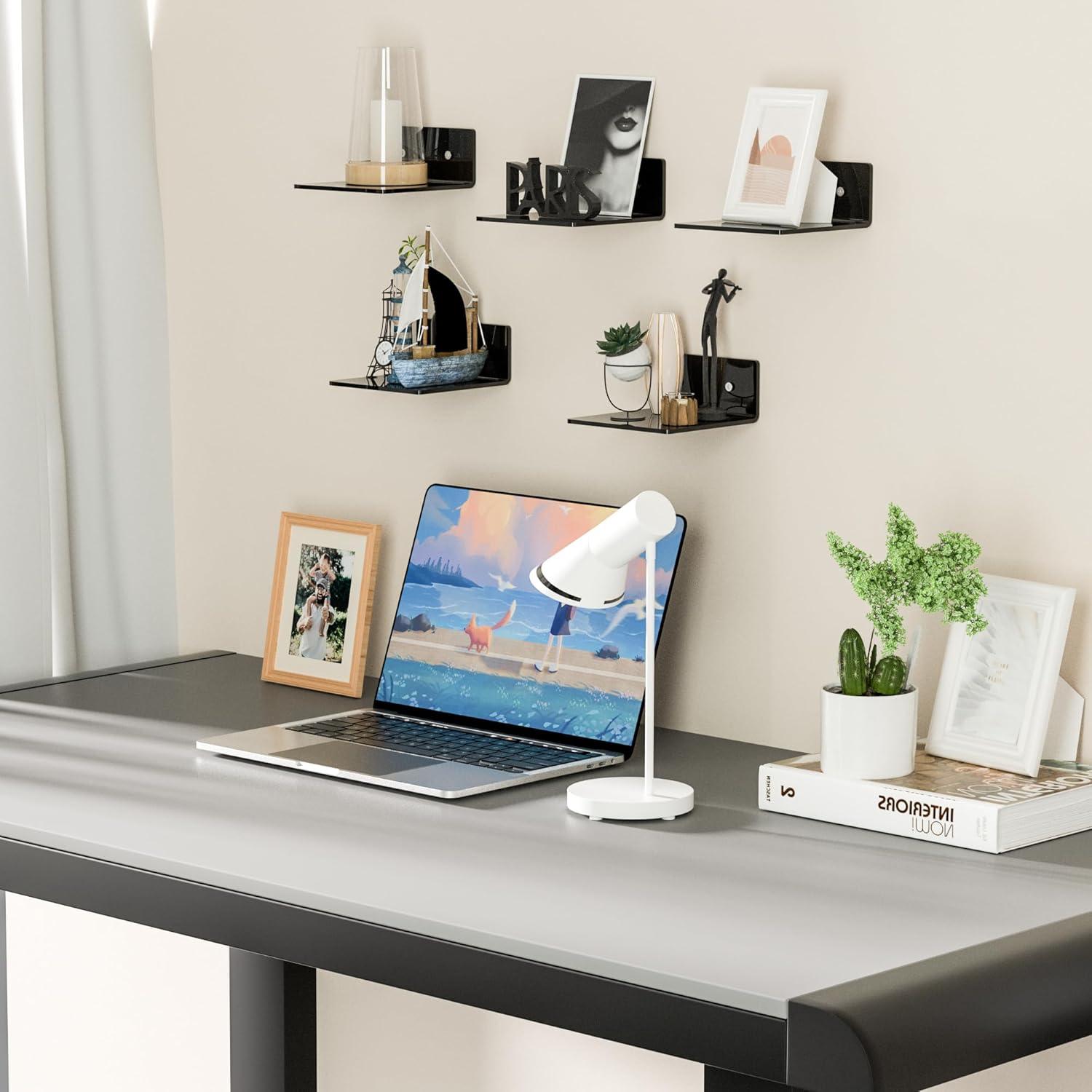 Estantes de Pared Acrílico Hexsonhoma 15 cm Paquete de 4