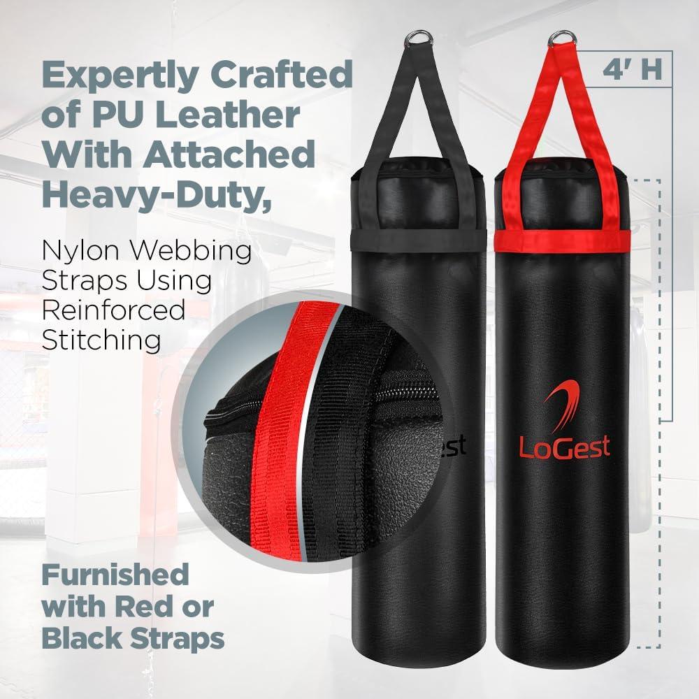 Bolsa de Boxeo LoGest - Pesada 45,36 kg - Rojo