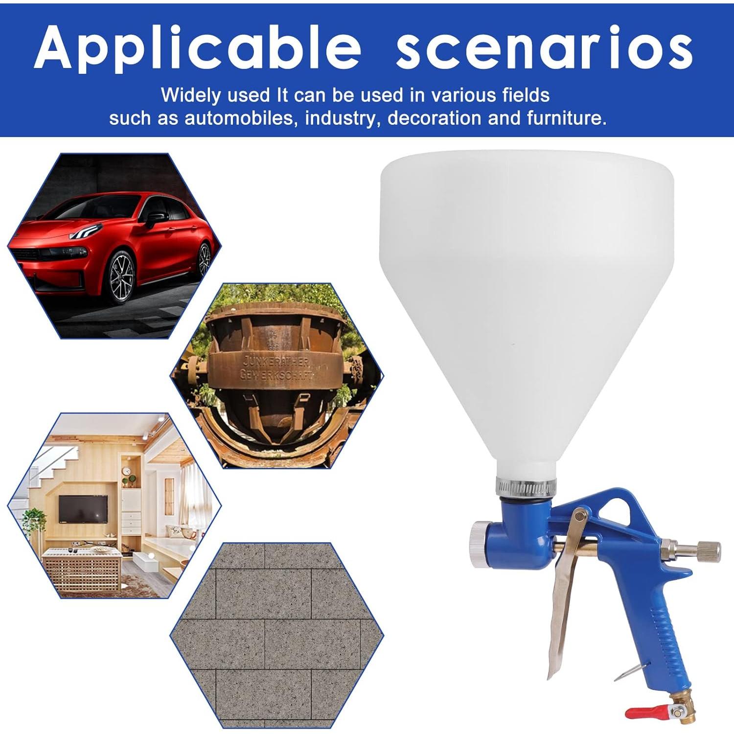 Pulverizador de Textura Aflybltol 1.5 Galones Azul con 3 Boquillas