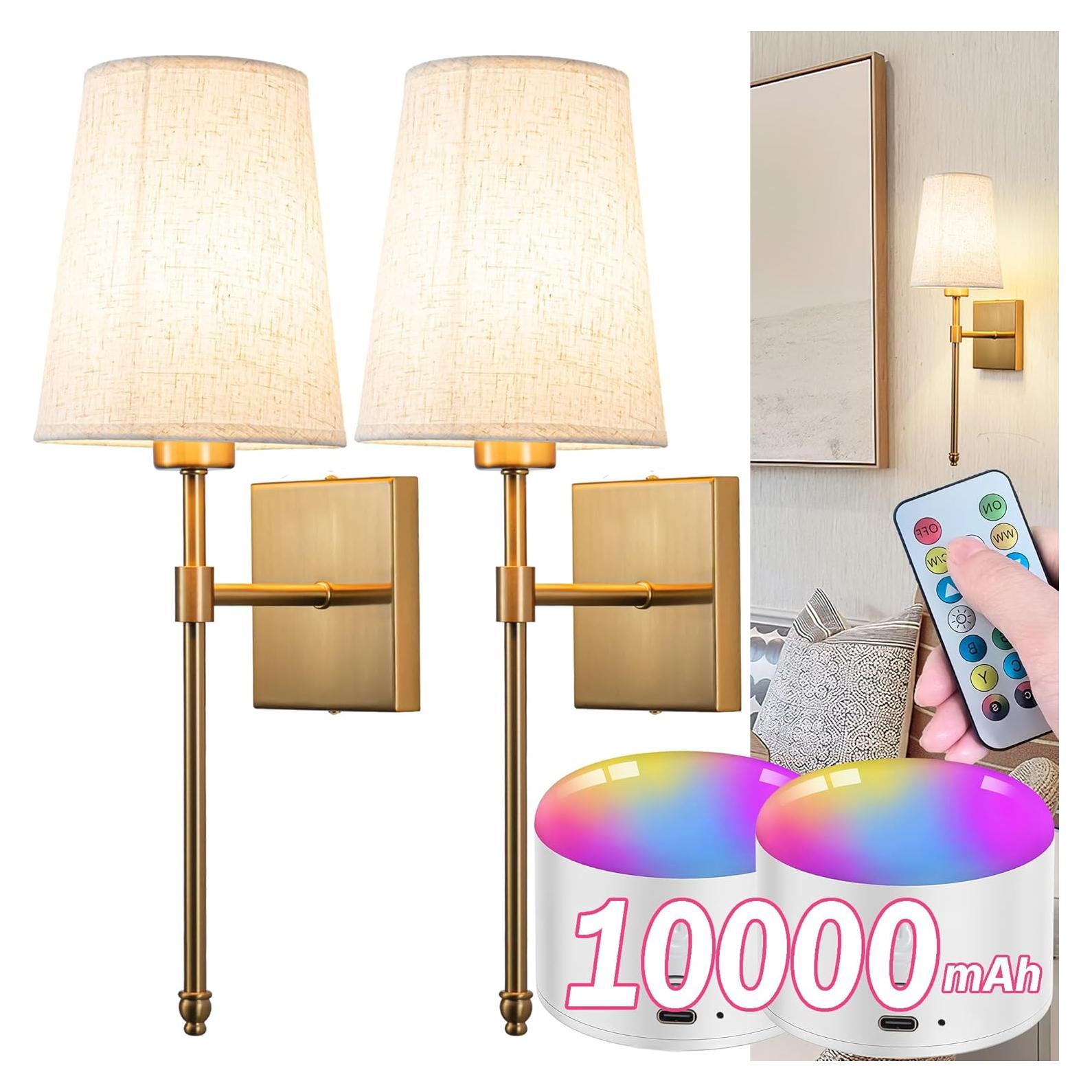 Aplique de Pared Inalámbrico YHCDLAMP 12W con Control Remoto