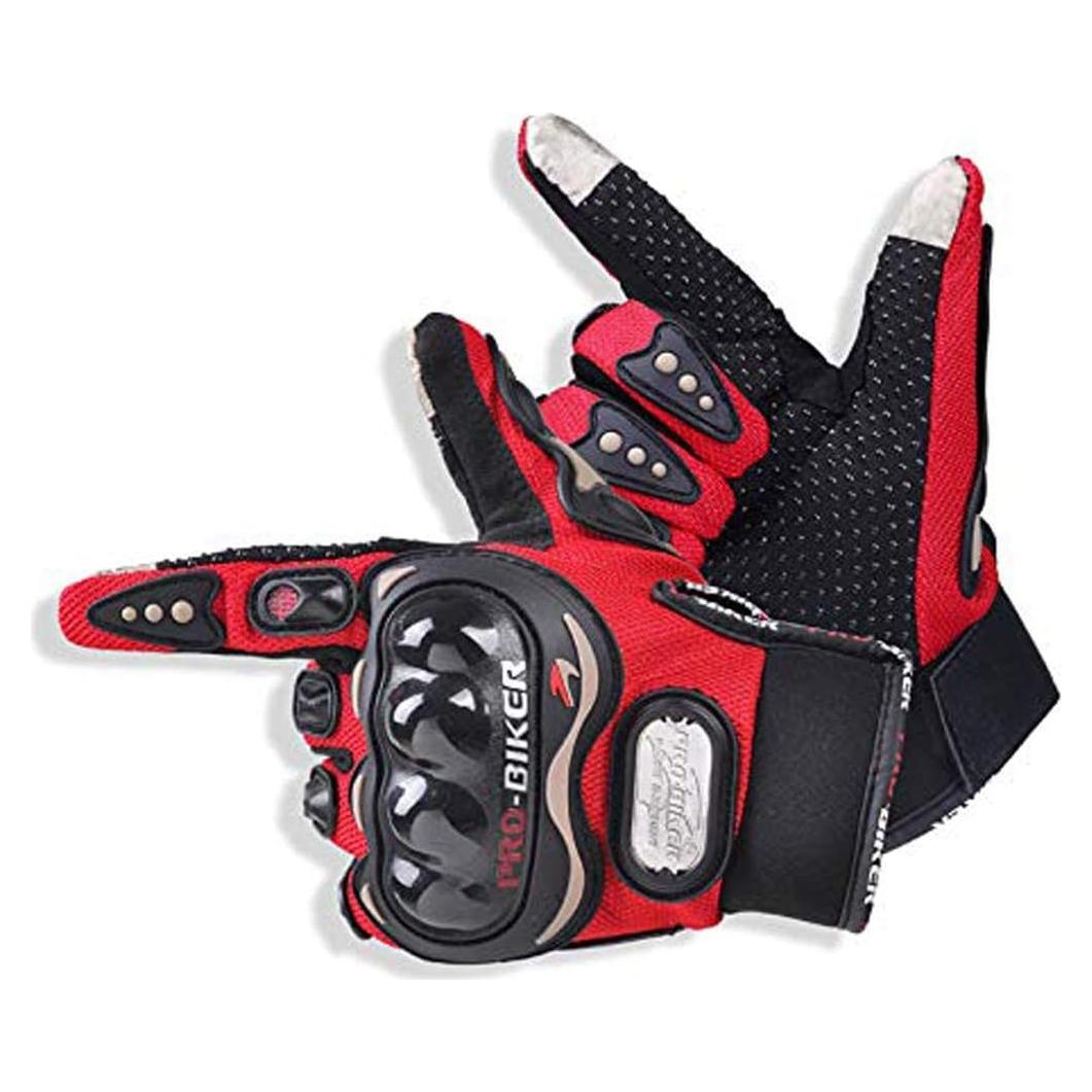 Guantes de Motocicleta CHCYCLE Táctiles Verano Negro Mediano