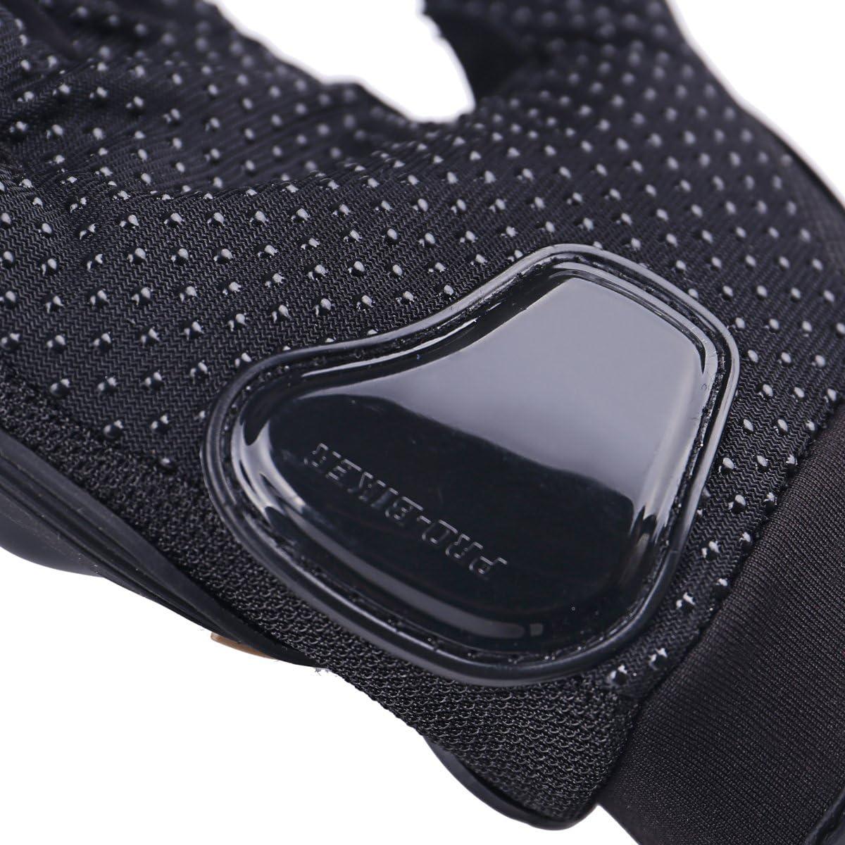 Guantes de Motocicleta CHCYCLE Táctiles Verano Negro Mediano