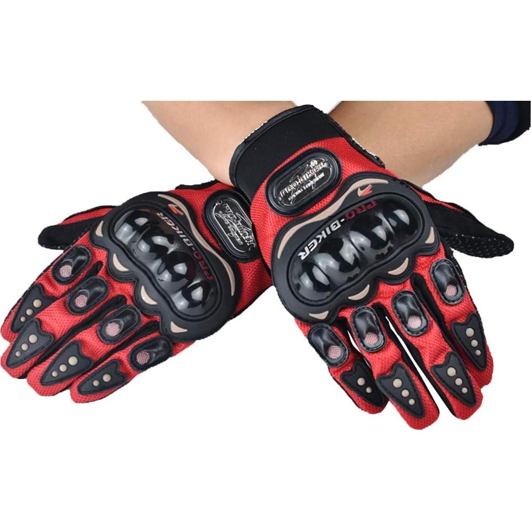 Guantes de Motocicleta CHCYCLE Táctiles Verano Negro Mediano