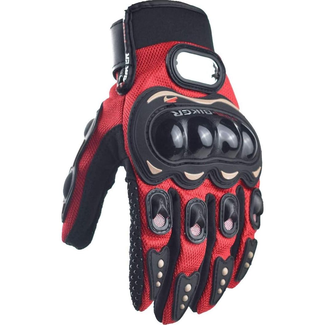 Guantes de Motocicleta CHCYCLE Táctiles Verano Negro Mediano