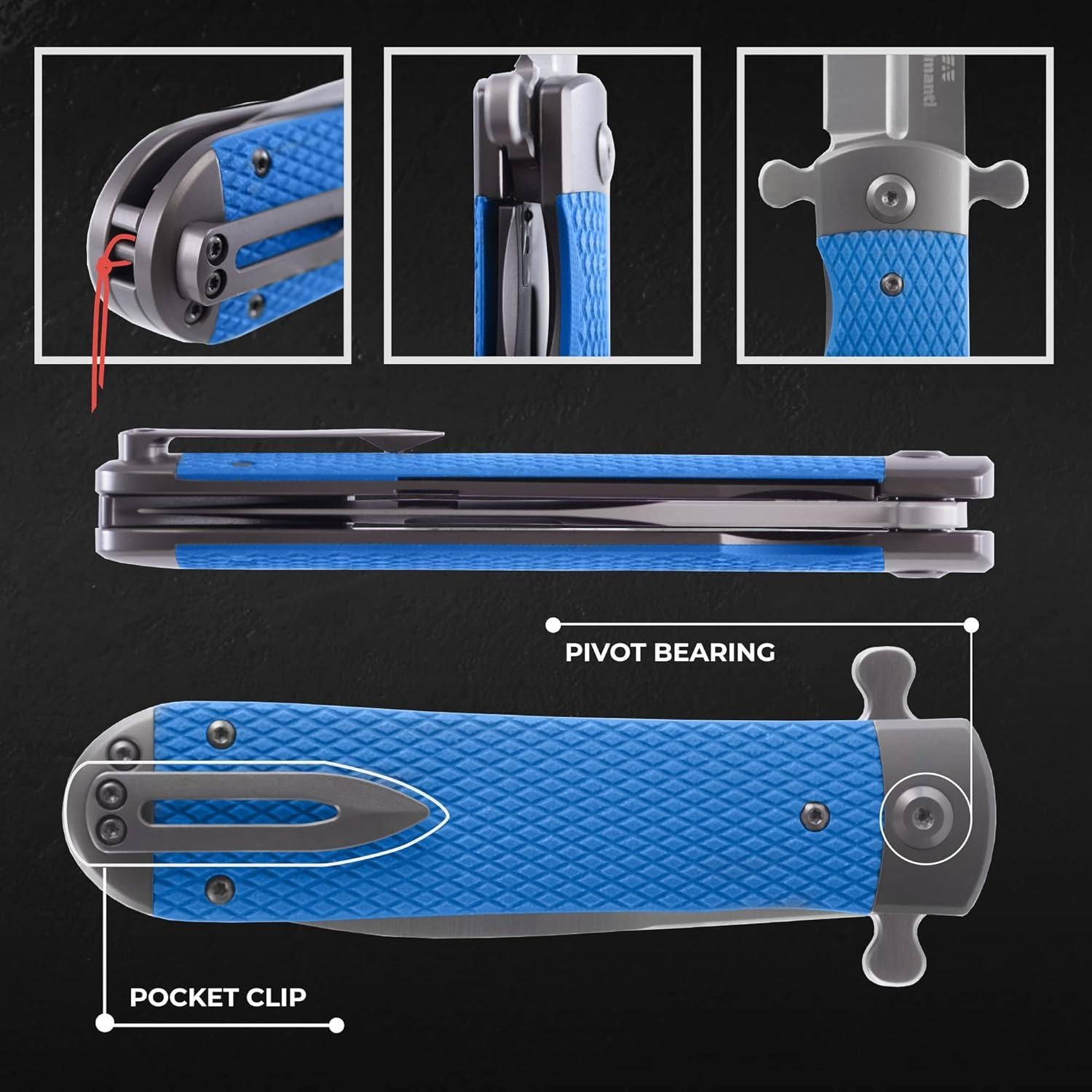 Cuchillo Plegable Ganzo Firebird Samson-BL D2 Mango G10 Azul