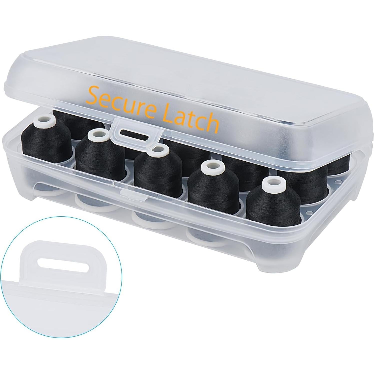 Set de Hilos de Bordado a Máquina Simthread 15 Bobinas 1000m Negro