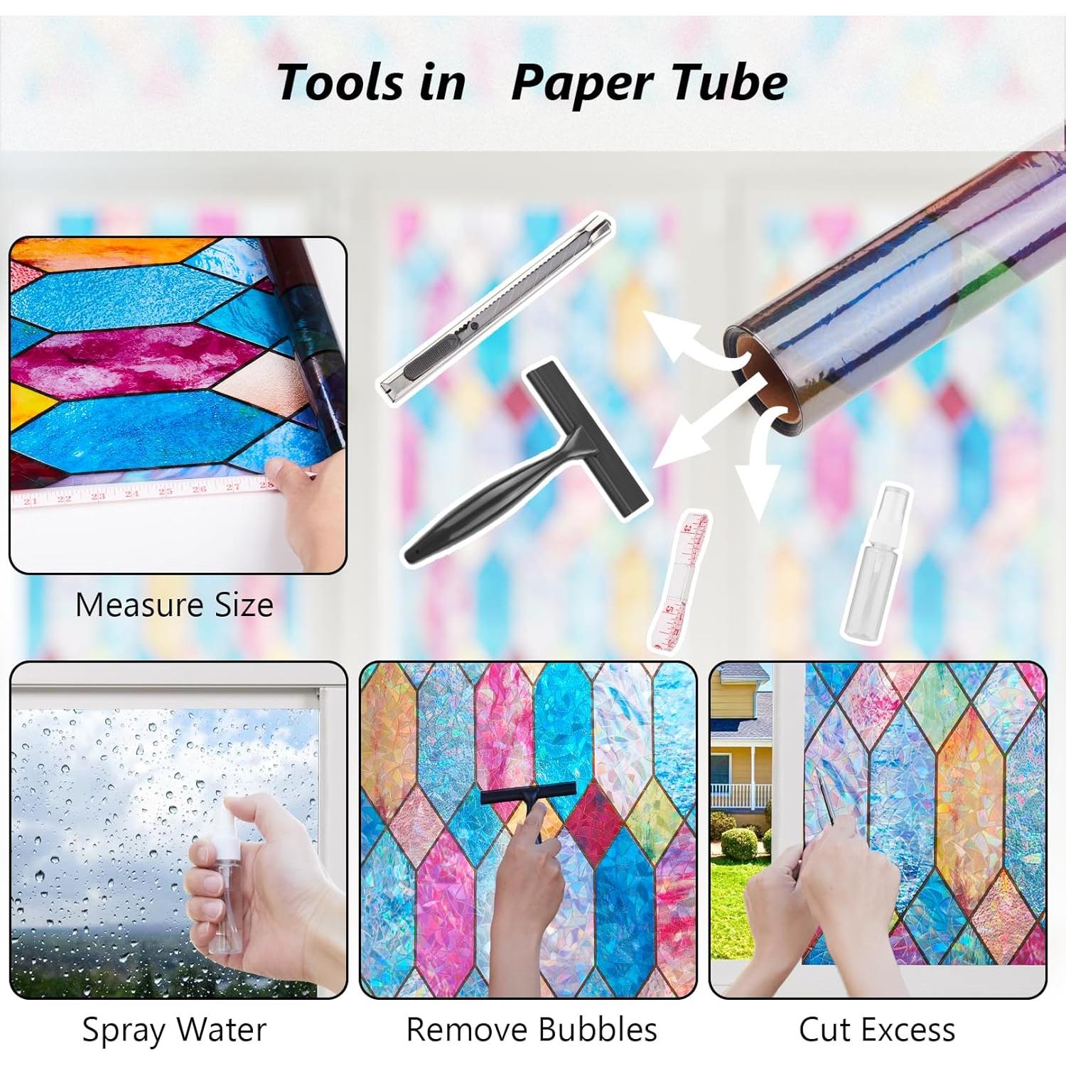 Película para Ventanas Kromapolis Rejilla Arcoíris 44.5x199.7cm