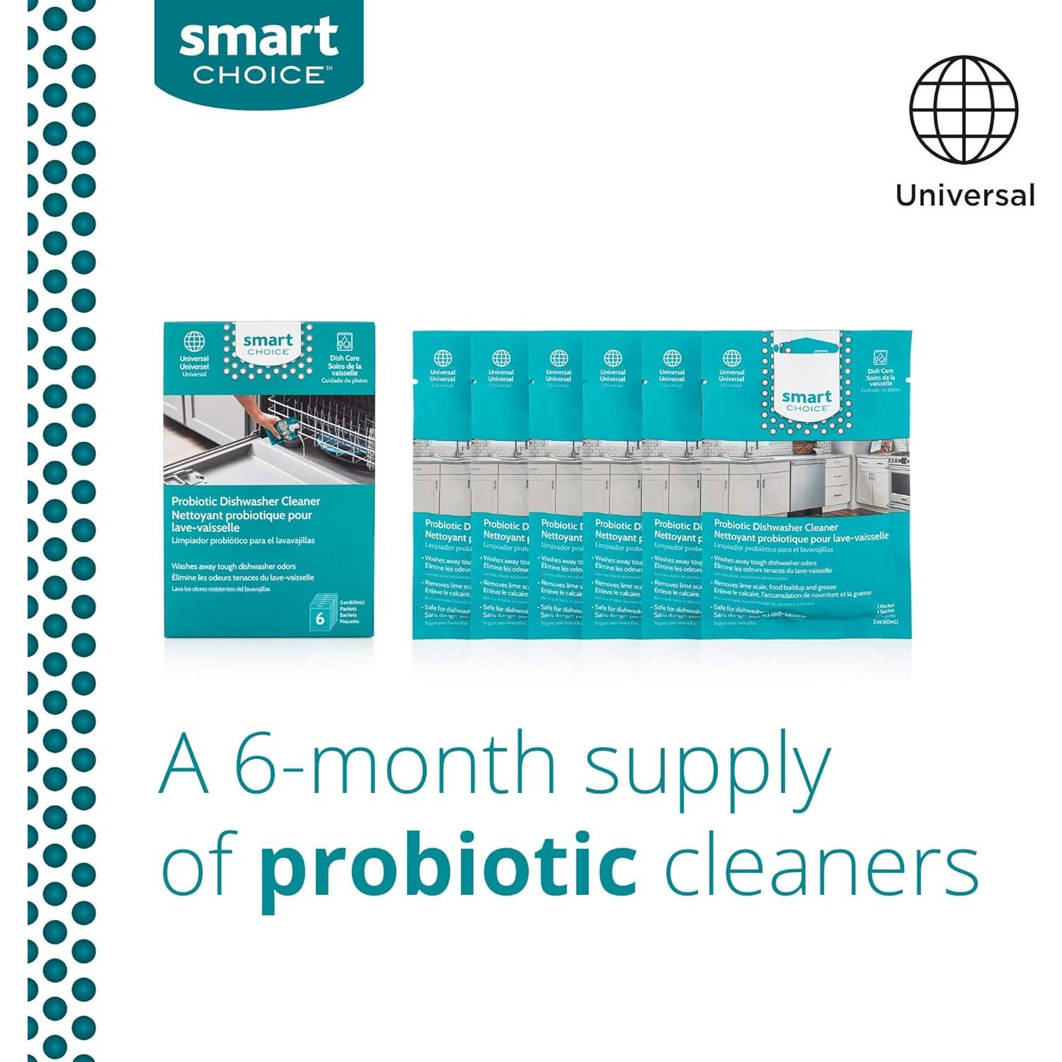 Limpiador Probiotico para Lavavajillas Smart Choice 6 Tratamientos