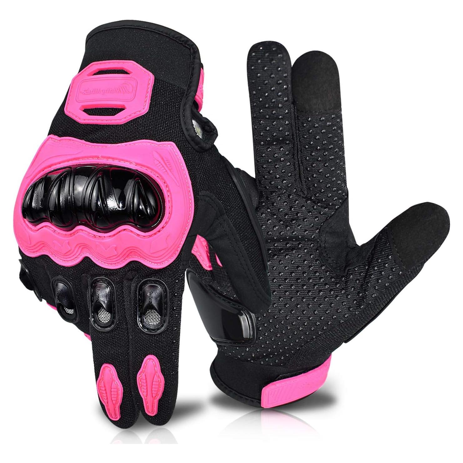 Guantes de Motocicleta ELCYCO CS21 Rosa Talla Mediana