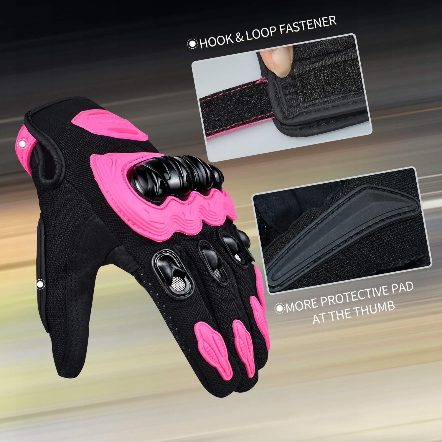Guantes de Motocicleta ELCYCO CS21 Rosa Talla Mediana