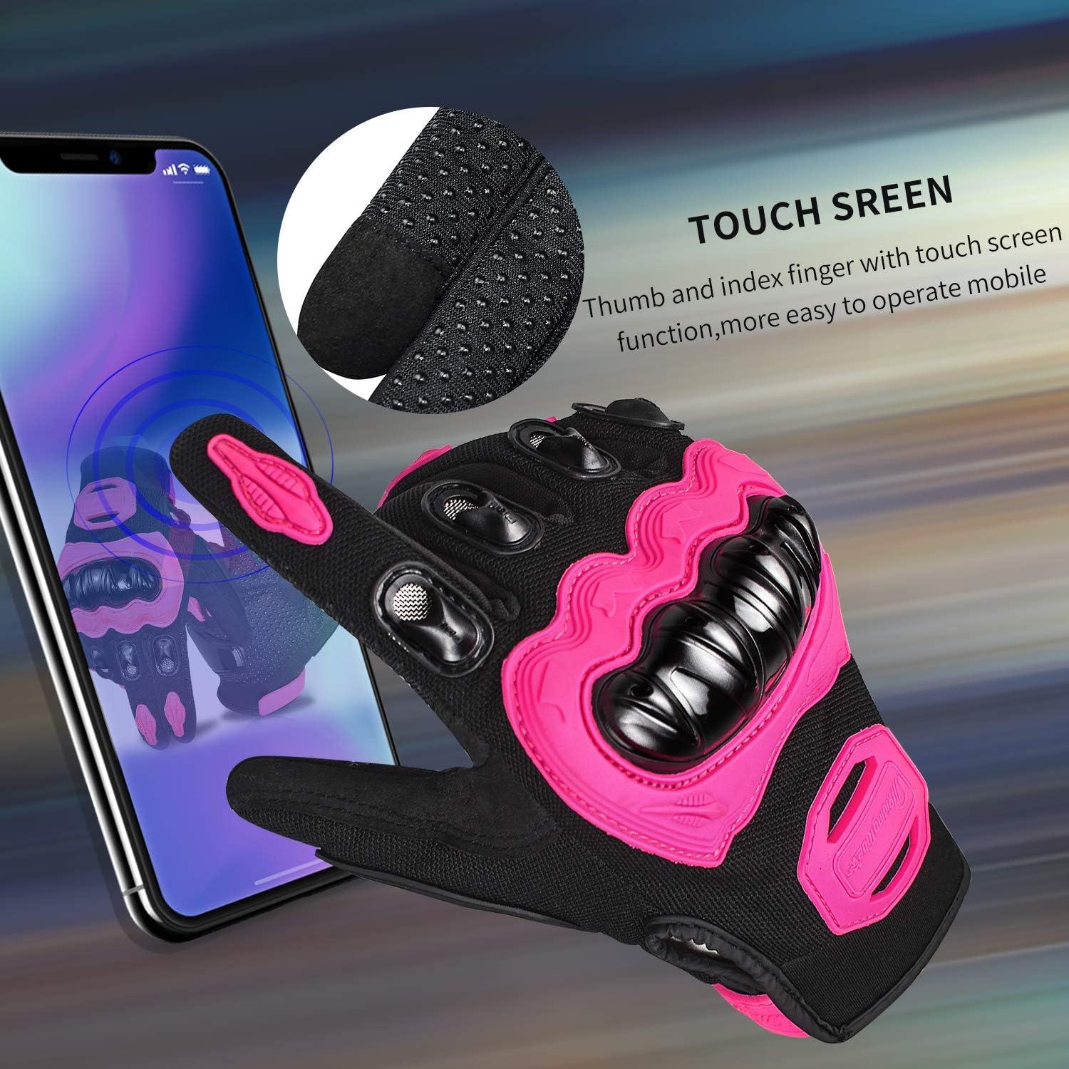 Guantes de Motocicleta ELCYCO CS21 Rosa Talla Mediana