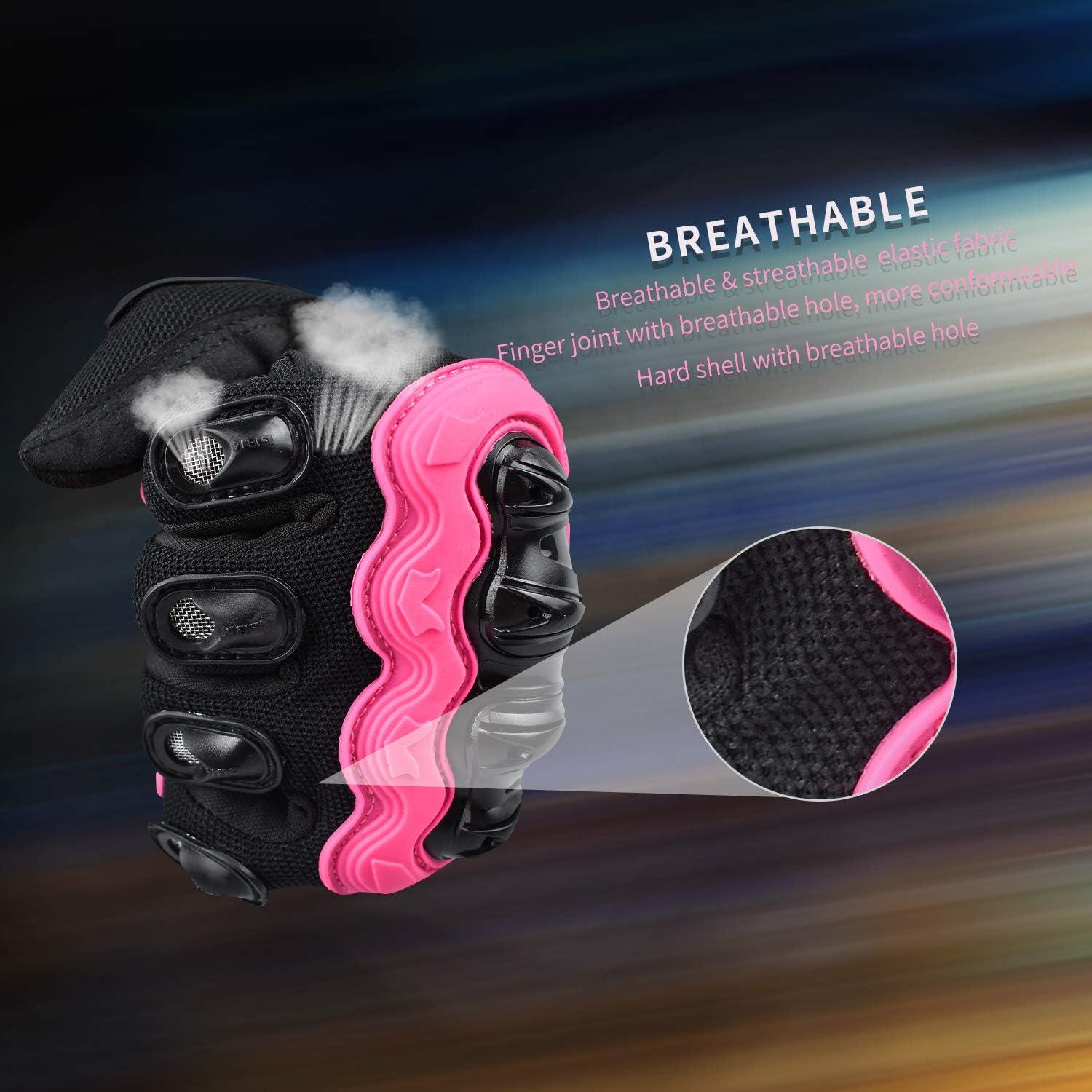 Guantes de Motocicleta ELCYCO CS21 Rosa Talla Mediana