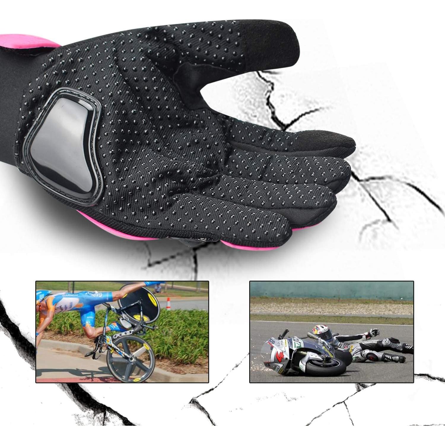 Guantes de Motocicleta ELCYCO CS21 Rosa Talla Mediana