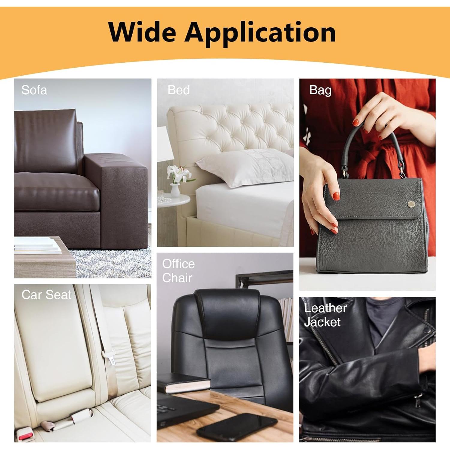 Parche de Reparación de Cuero Beige Lewondr 40x152 cm Autoadhesivo