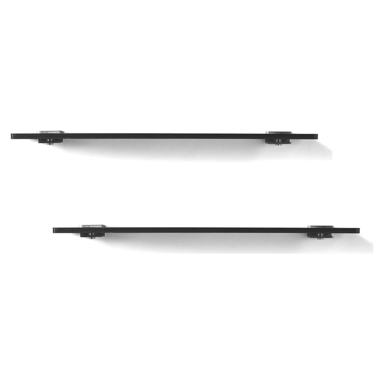 Estante Flotante de Acrílico Mini iobiotio 30x10 cm Negro 2 Pcs