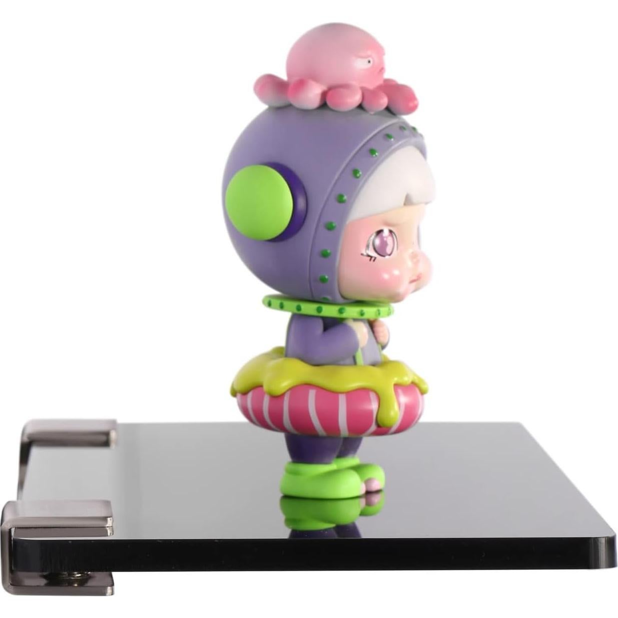 Estante Flotante de Acrílico Mini iobiotio 30x10 cm Negro 2 Pcs